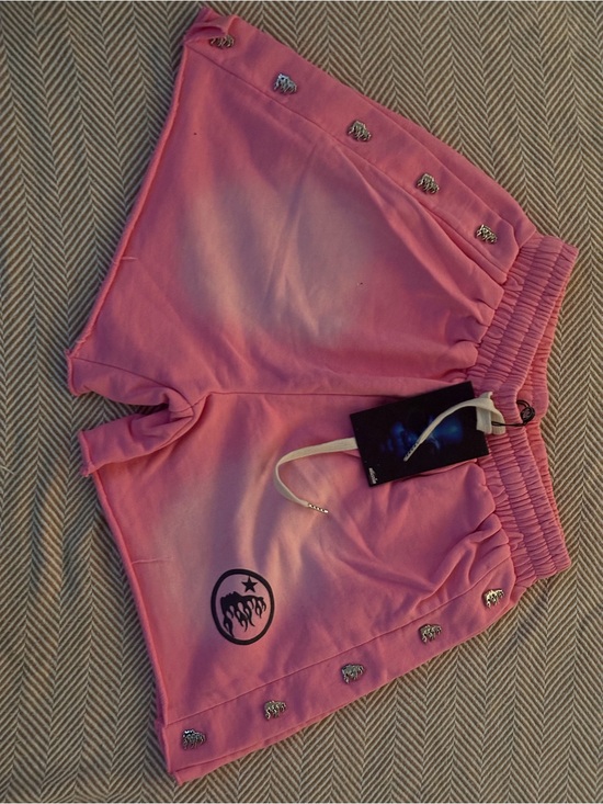 Hellstar Other - Men's Pink Hybrid Shorts with Button-Trim